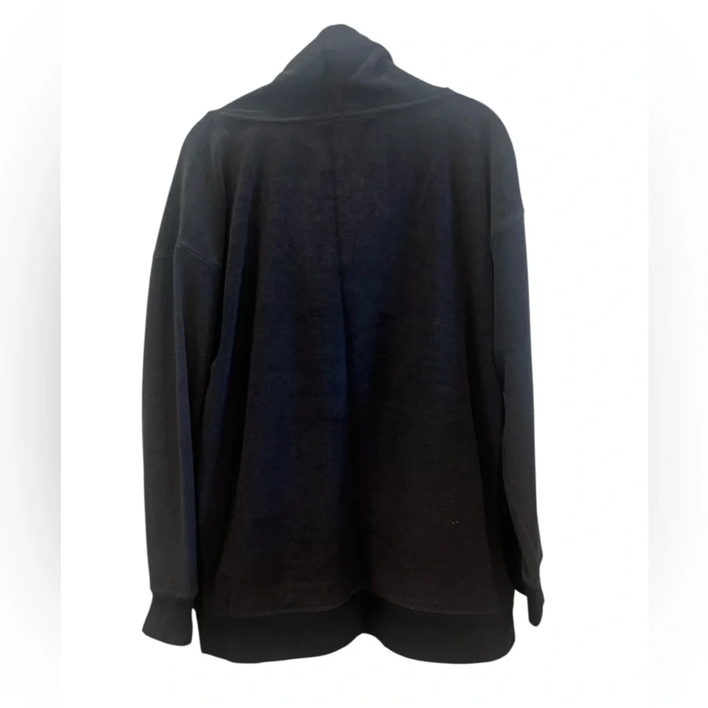 Michael Kors Black Velour Cowl Neck Drawstring Pullover Size Large